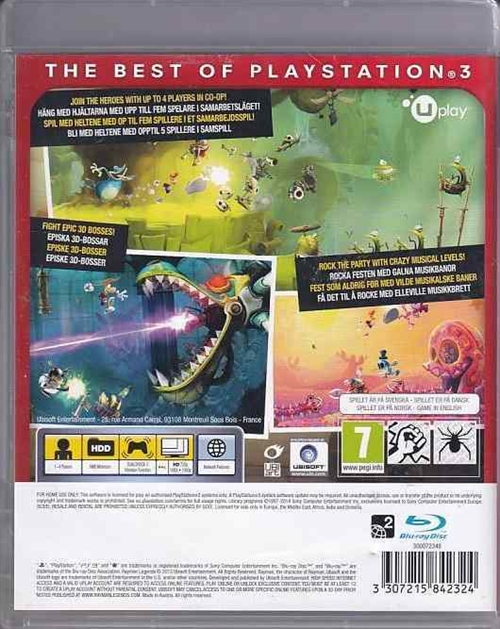 Rayman Legends - Essentials - PS3 (B Grade) (Genbrug)